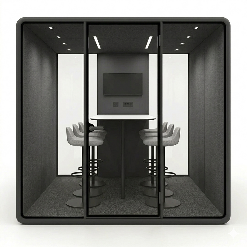 Evolve XL Office Pod - Conference | Rear Utility Panel (6 Person)