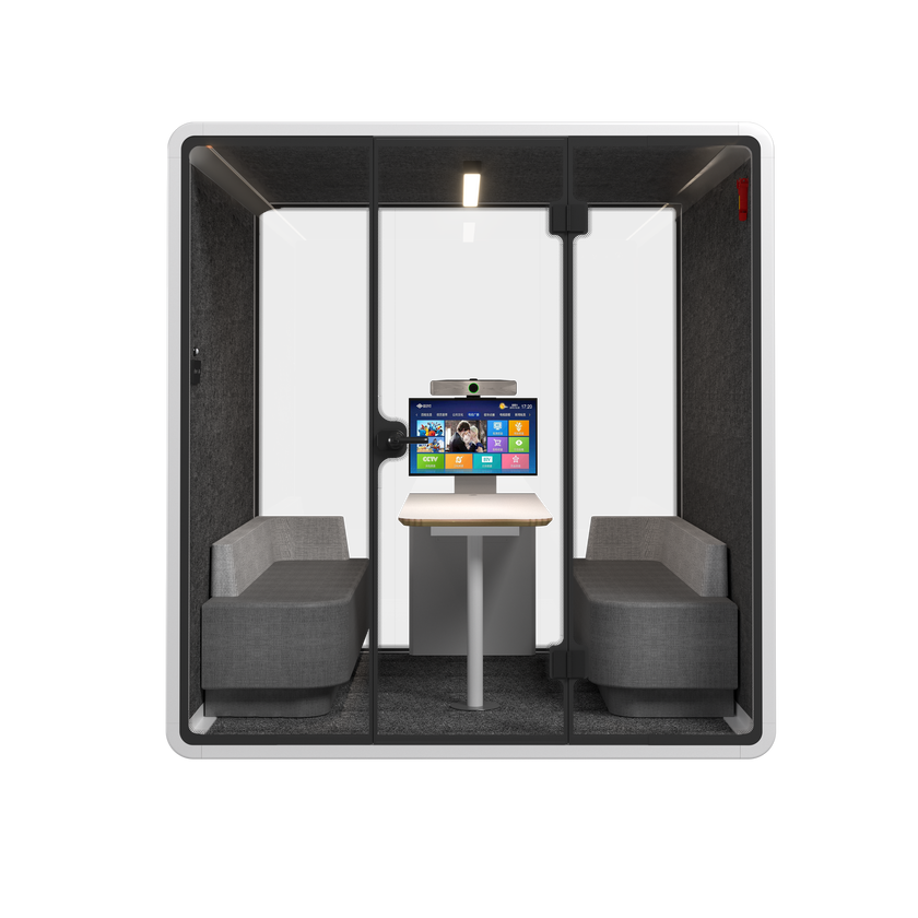 Silent Ex Large Meeting Office Pod White (4 Person) - Ex Display