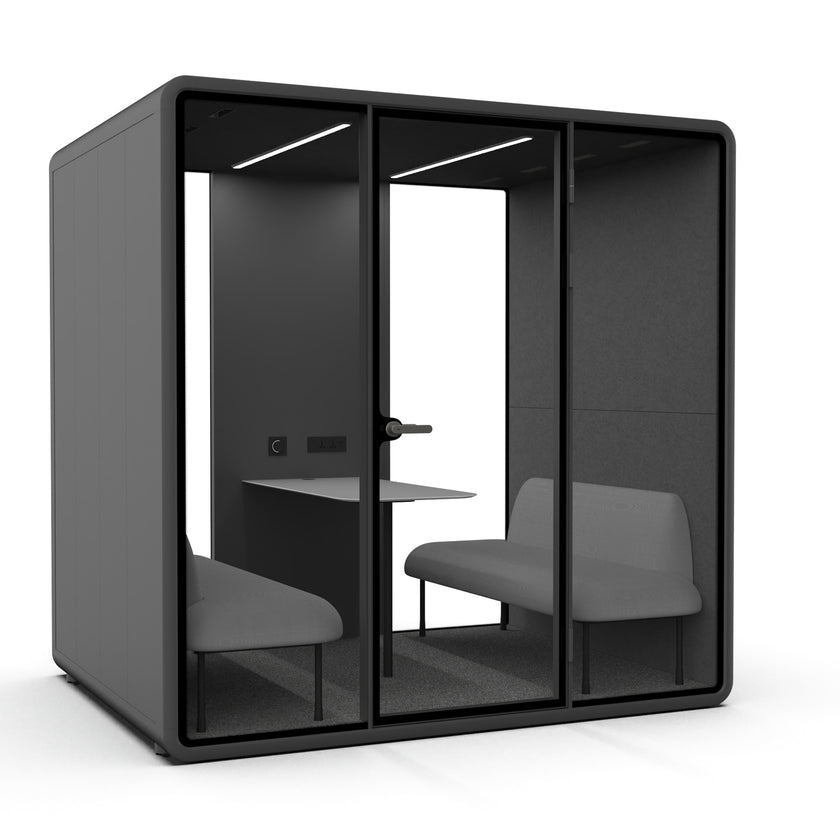 Evolve Large Office Pod - Meet | Rear Utility Panel (4 Person)