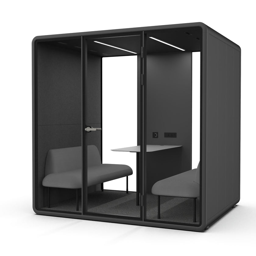Evolve Large Office Pod - Meet | Rear Utility Panel (4 Person)
