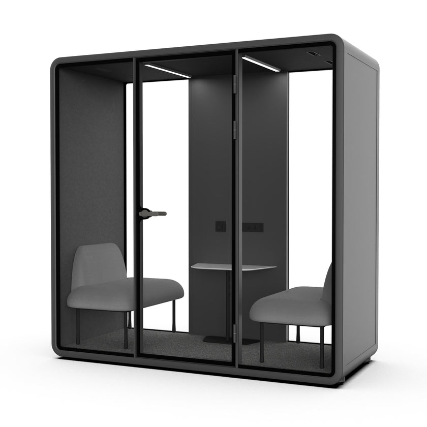 Evolve Slim Large Office Pod - Meet | Rear Utility Panel (2 Person)