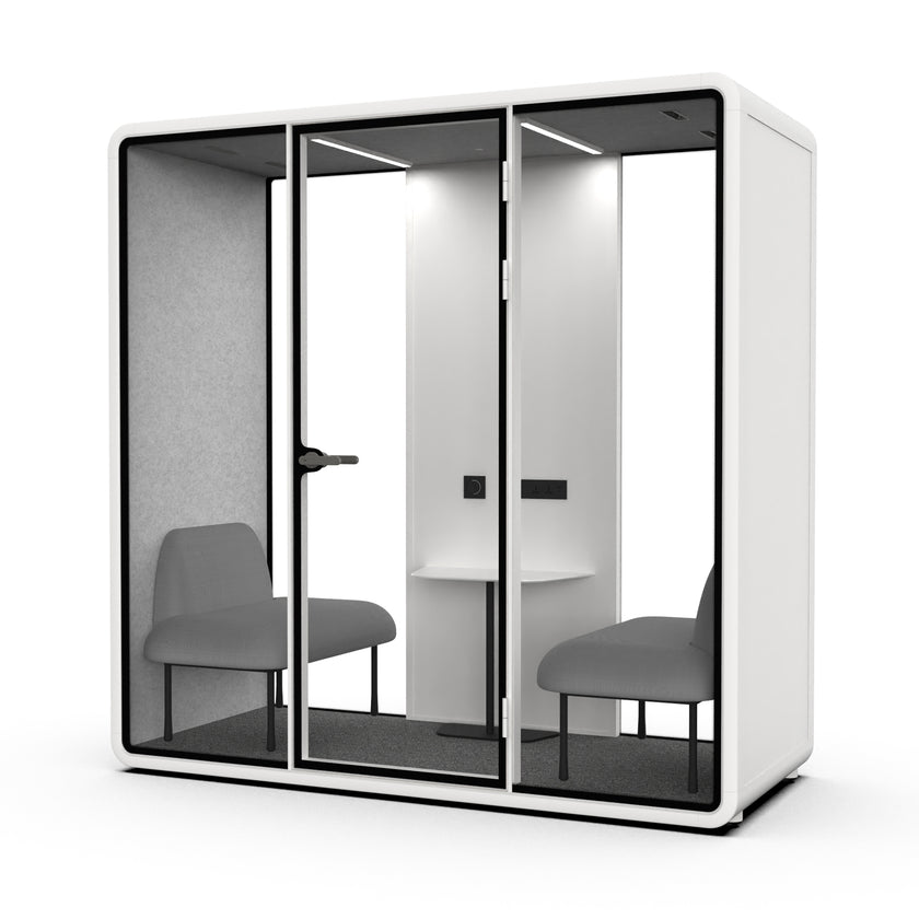 Evolve Slim Large Office Pod - Meet | Rear Utility Panel (2 Person)